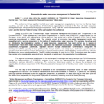 Перспективы управления водными ресурсами в Центральной Азии Перспективы управления водными ресурсами в Центральной Азии