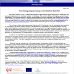 Заключительный тренинг и общественные слушания по плану бассейне реки Исфара Заключительный тренинг и общественные слушания по плану бассейне реки Исфара